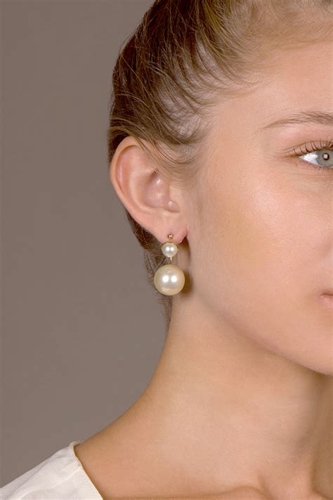 dior pearl.earring|Christian Dior Pearl Earrings .